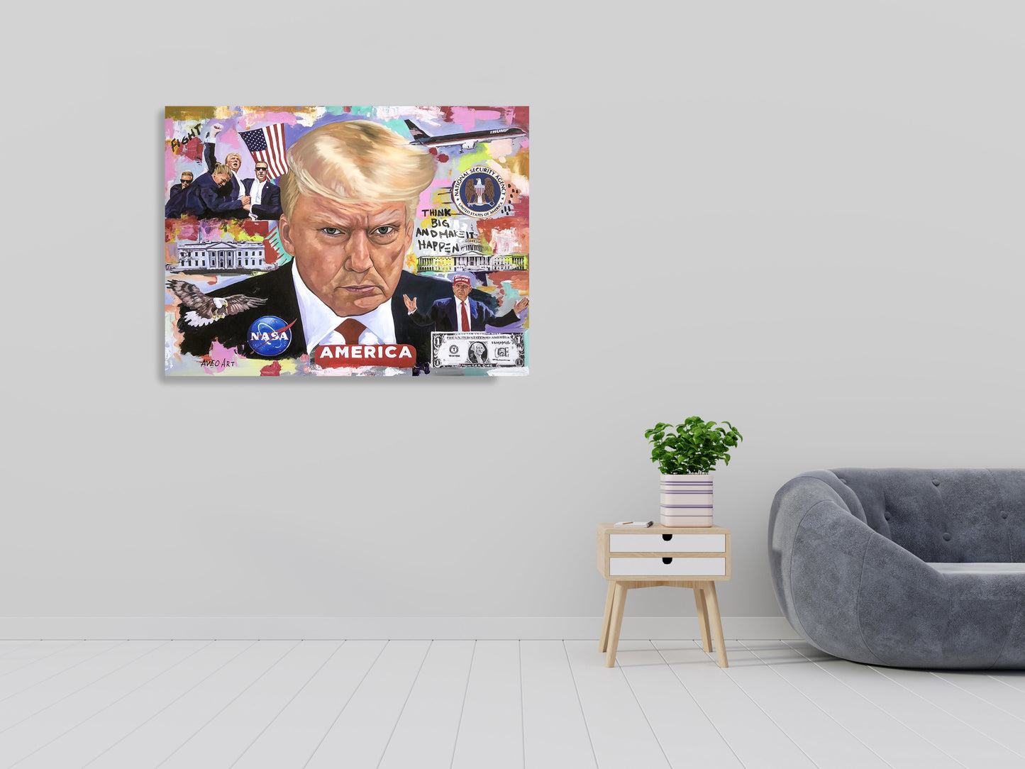 Former President Donald Trump 2025 - Modern Pop Art Canvas Print