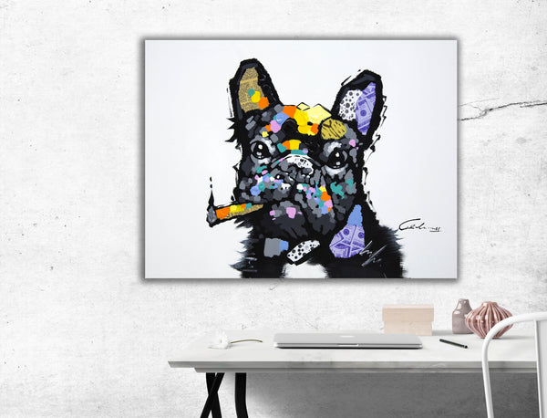 French Bulldog Cigar Artwork