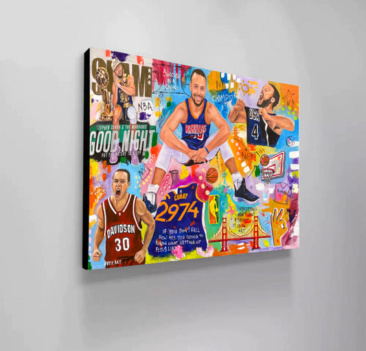 Stephen Curry Basketball 2025 Modern Pop Art Canvas Print