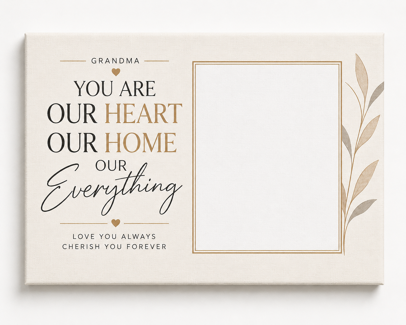 Grandma Love Custom Canvas Print