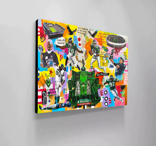 Eagles Team Legends Football 2025 Modern Pop Art Canvas Print