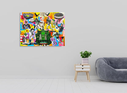 Eagles Team Legends Football 2025 Modern Pop Art Canvas Print