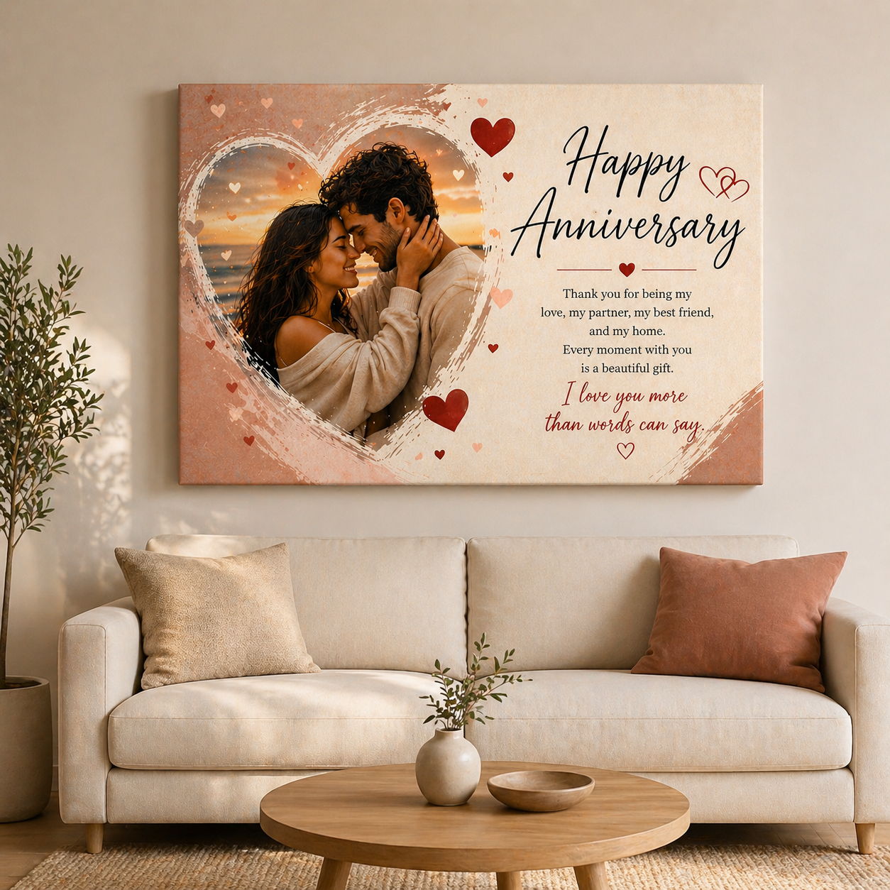 Anniversary Custom Canvas Print