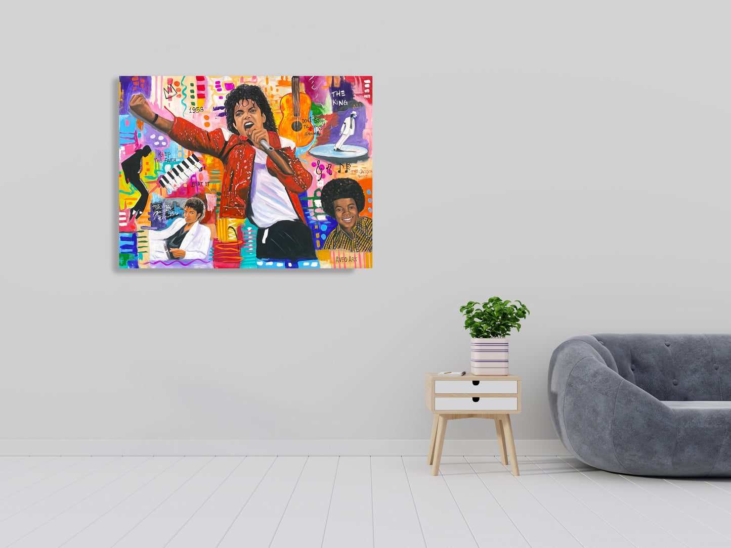 Michael Jackson Artist 2023 Modern Pop Art Canvas Print