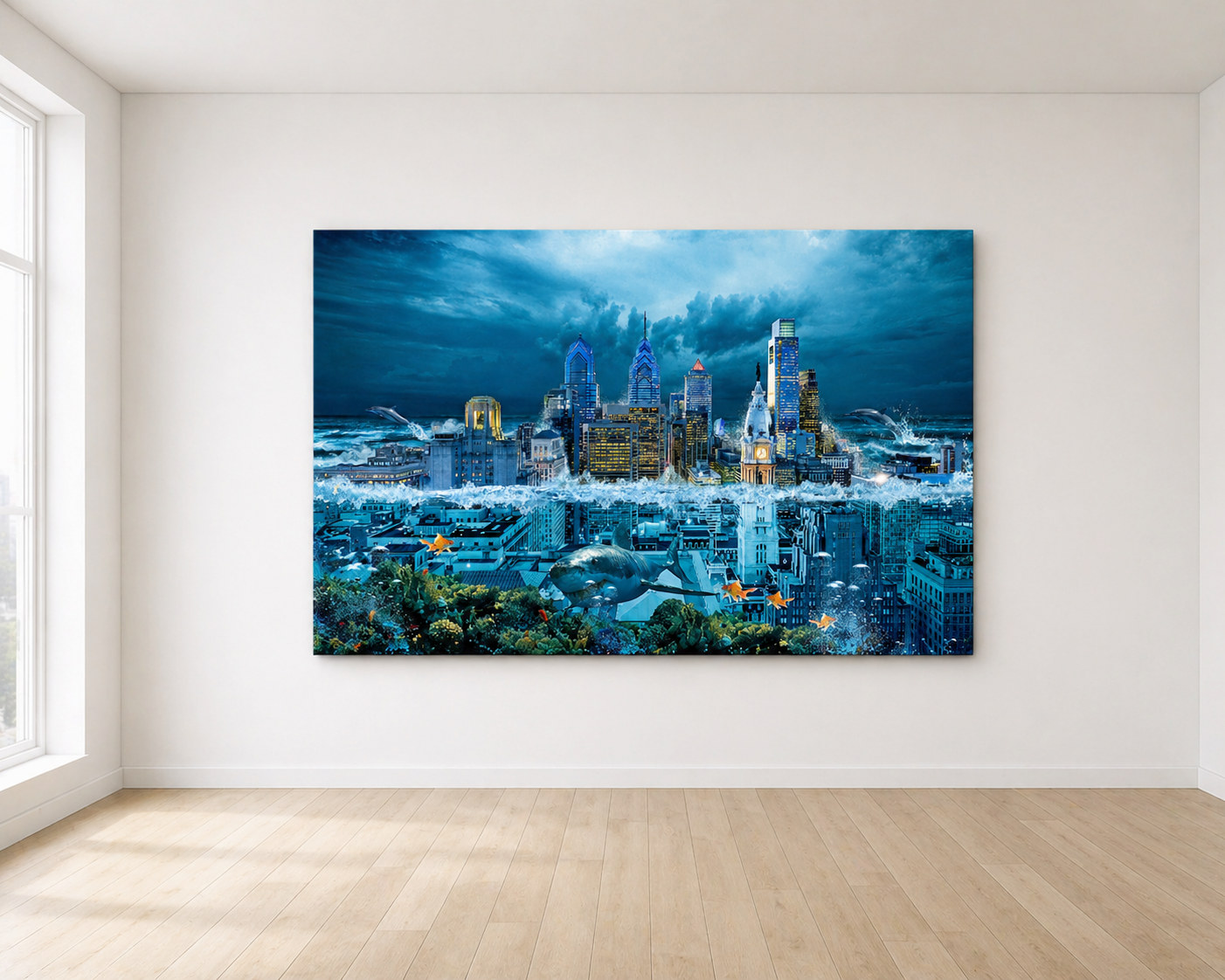 Philadelphia Underwater Canvas Print