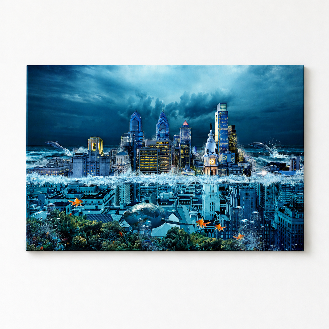 Philadelphia Underwater Canvas Print