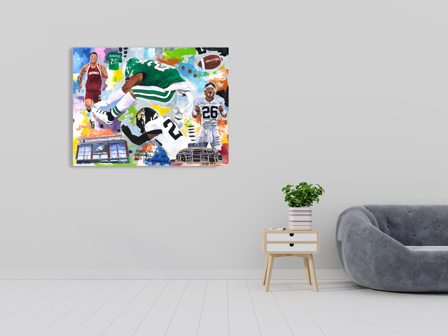 Barkley 2025 Eagles Football - Modern Pop Art Canvas Print