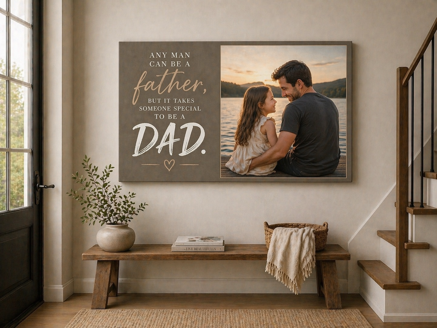 Dad Love Custom Canvas Print