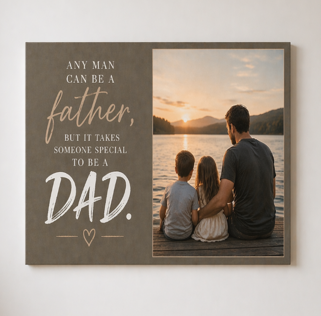 Dad Love Custom Canvas Print