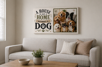 Dog Love Custom Canvas Print