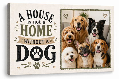 Dog Love Custom Canvas Print
