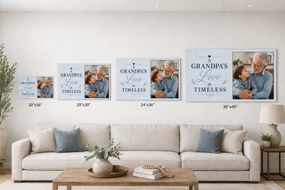 Grandpa Love Custom Canvas Print