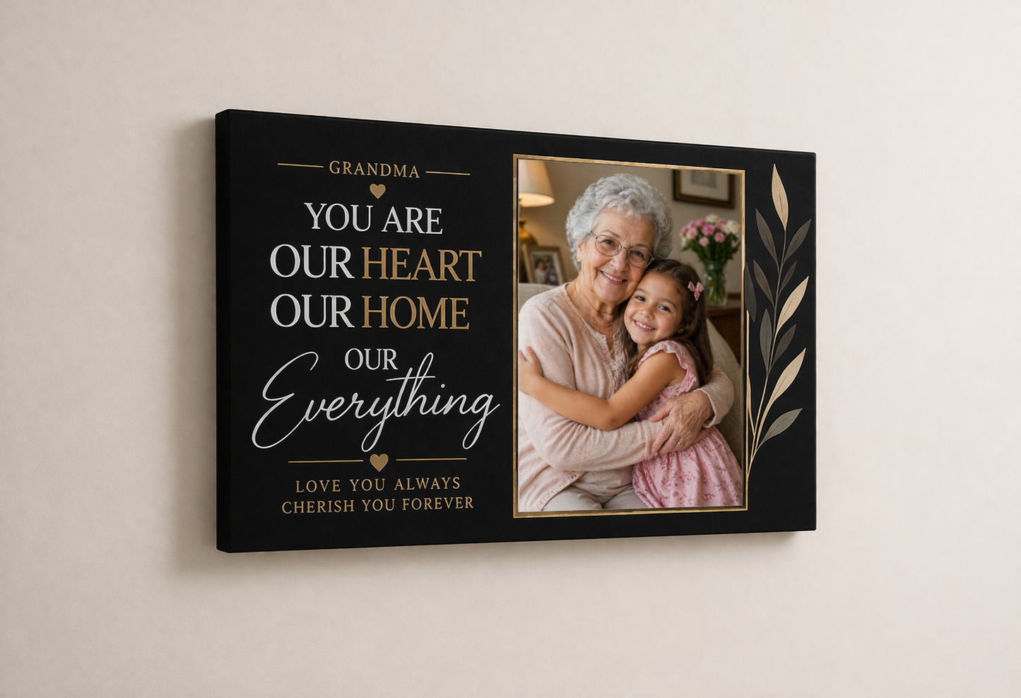 Grandma Love Custom Canvas Print