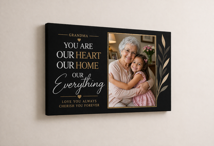 Grandma Love Custom Canvas Print