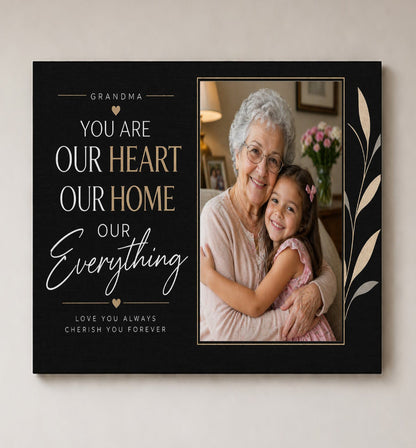 Grandma Love Custom Canvas Print