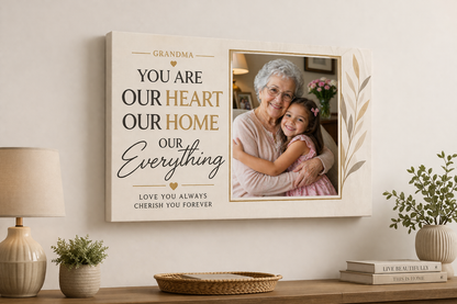 Grandma Love Custom Canvas Print