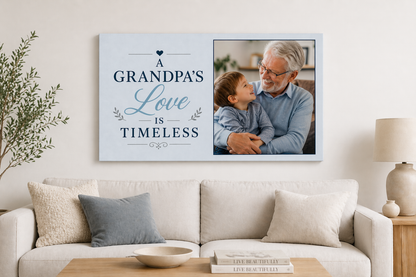 Grandpa Love Custom Canvas Print