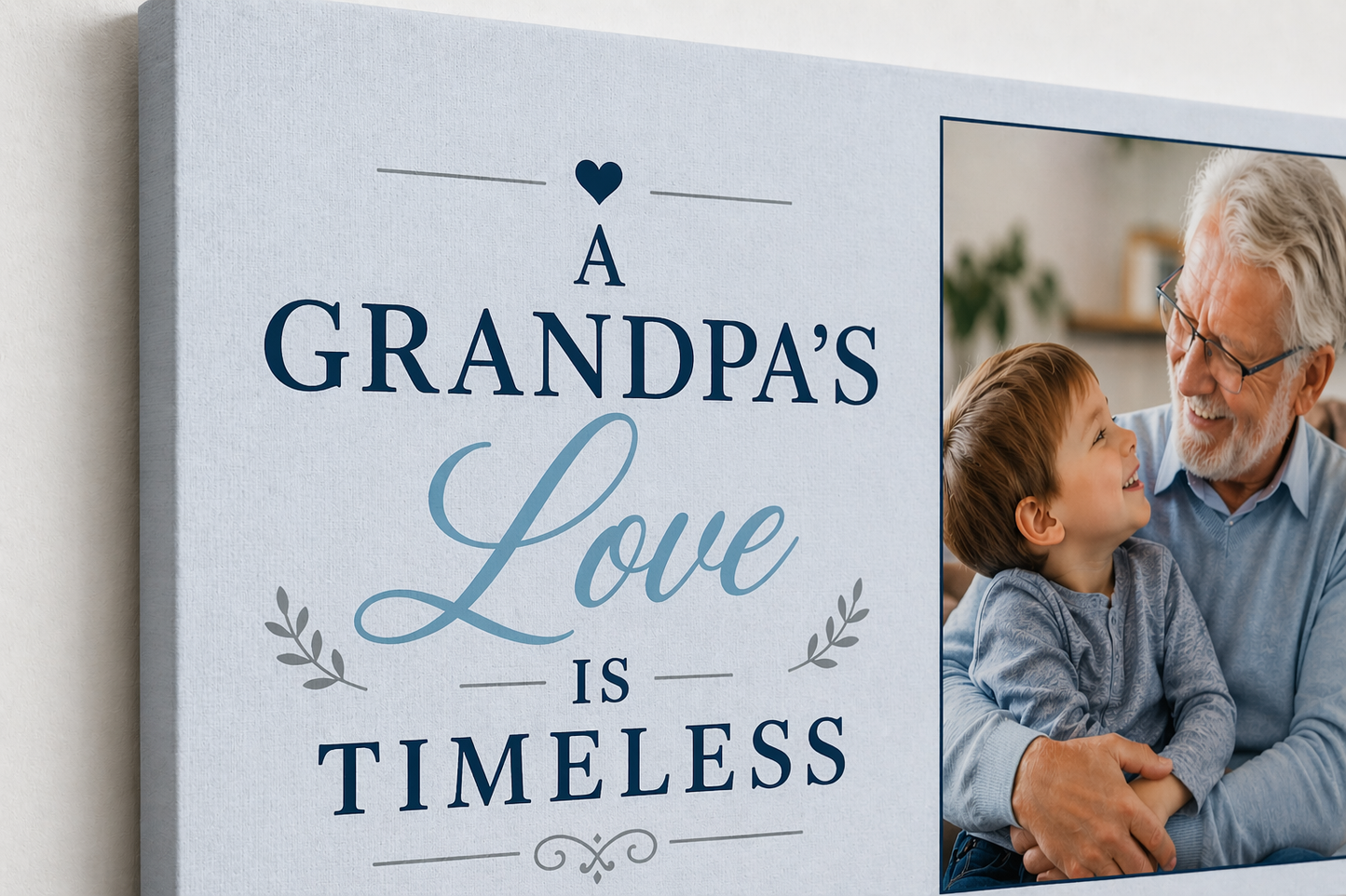 Grandpa Love Custom Canvas Print