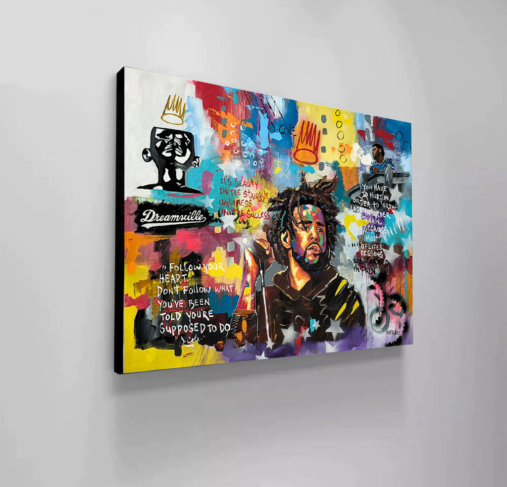 2024 Hand painted j cole canvas