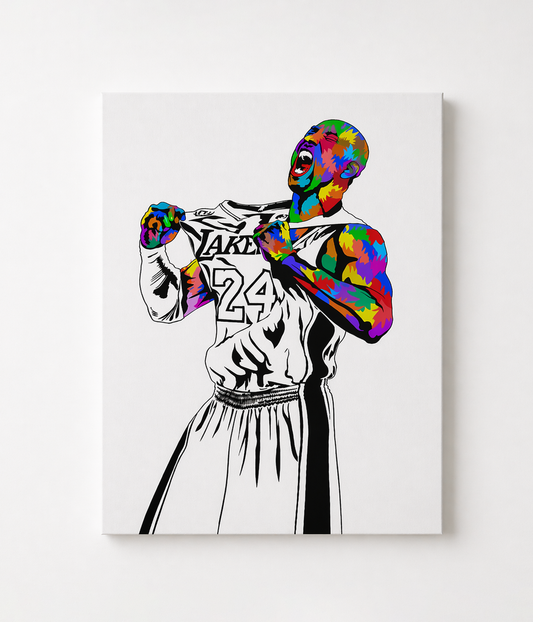 Kobe Bryant Canvas Print – Basketball Legend Wall Art