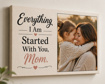 Mom Love Custom Canvas Print