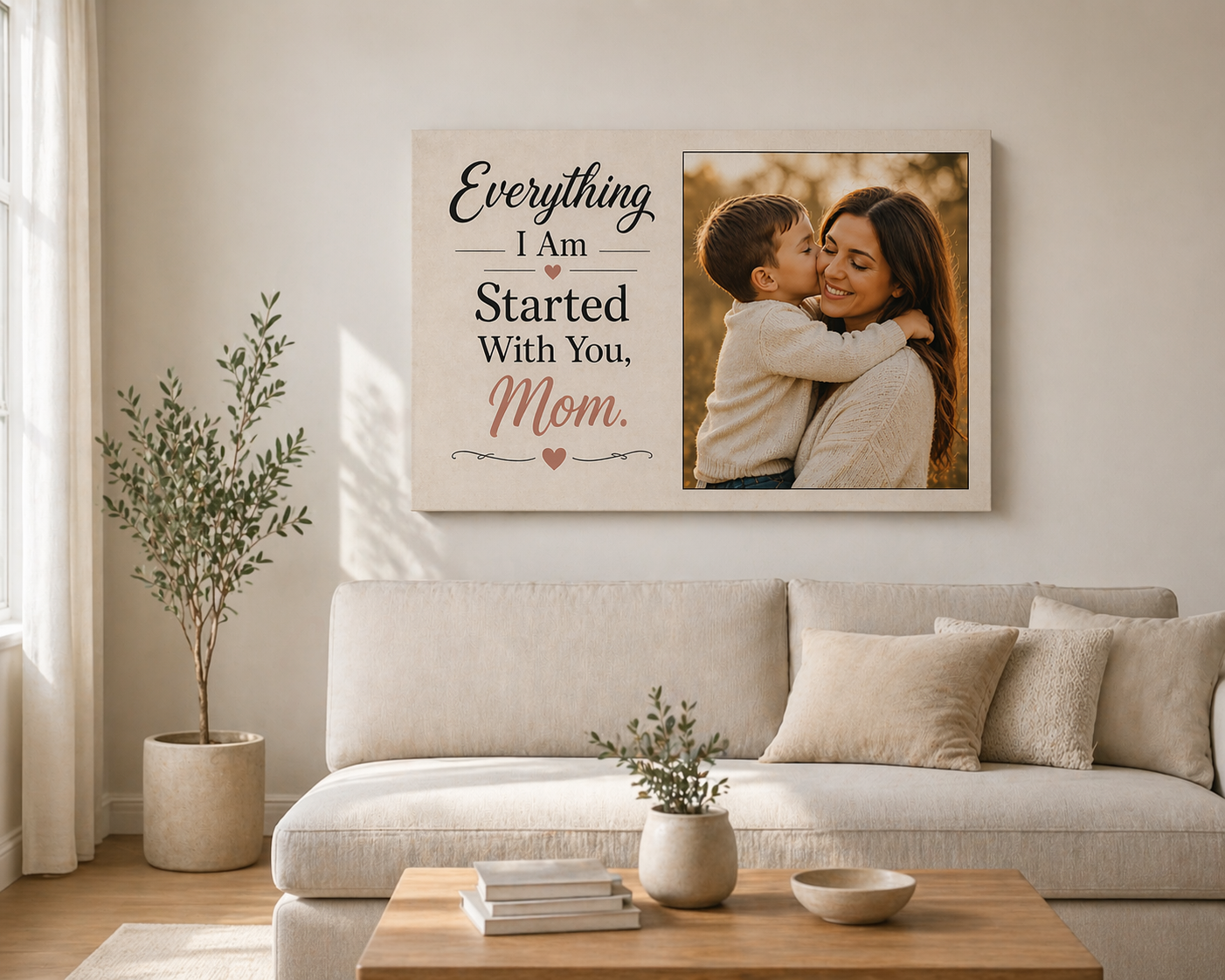 Mom Love Custom Canvas Print