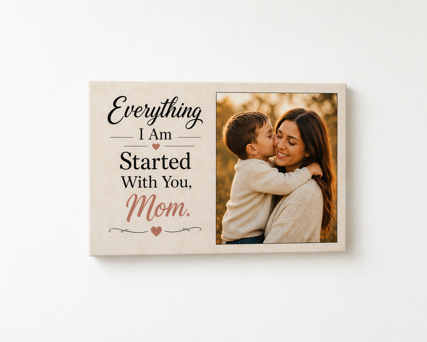 Mom Love Custom Canvas Print