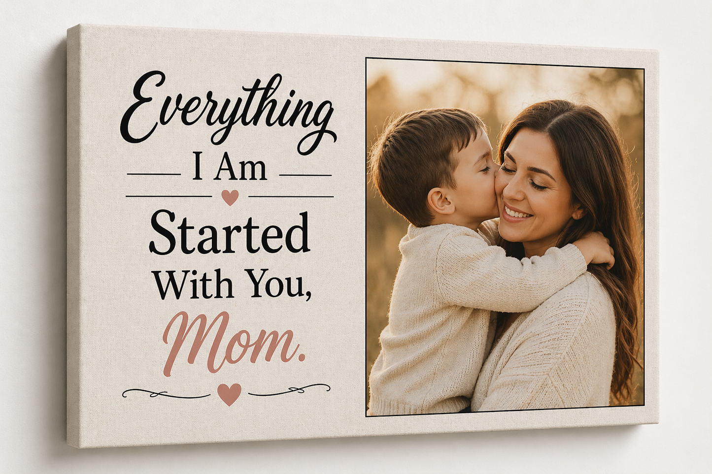 Mom Love Custom Canvas Print