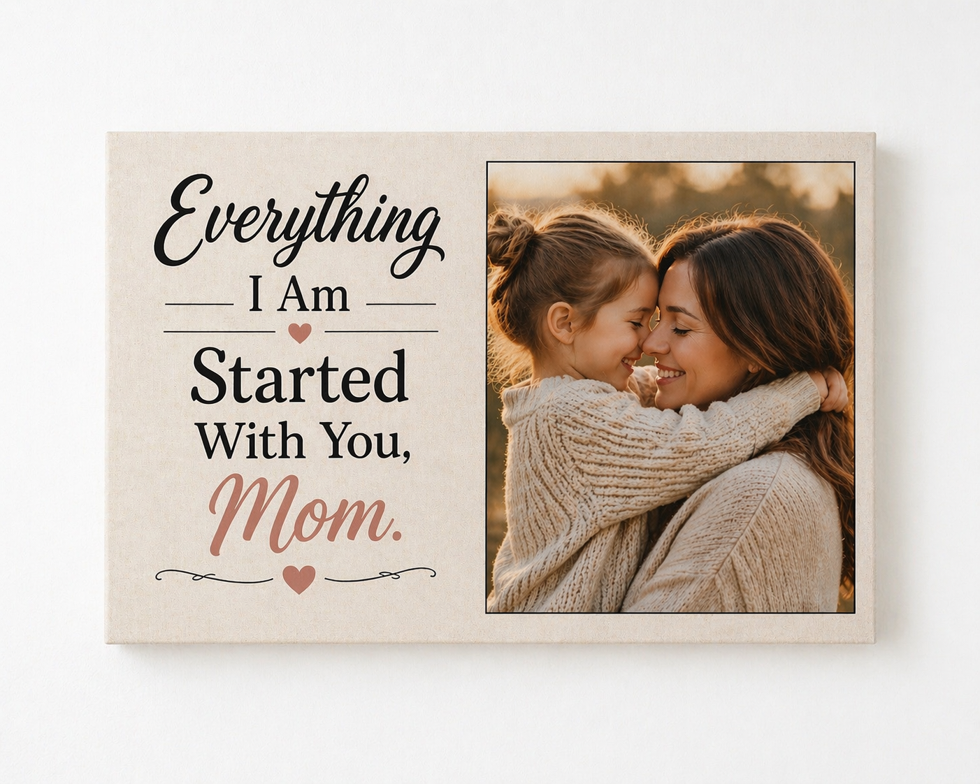 Mom Love Custom Canvas Print