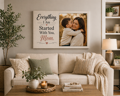 Mom Love Custom Canvas Print