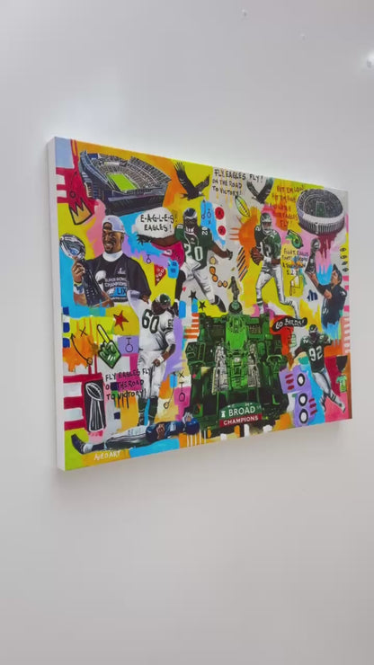 Eagles Team Legends Football 2025 Modern Pop Art Canvas Print