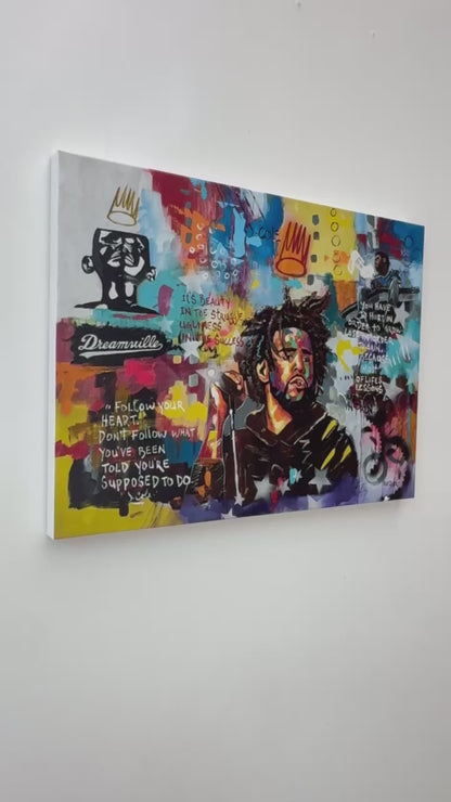J cole Artist 2025 Pop Art Canvas Print