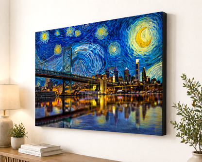 Starry Night Philadelphia Canvas Print