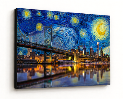 Starry Night Philadelphia Canvas Print