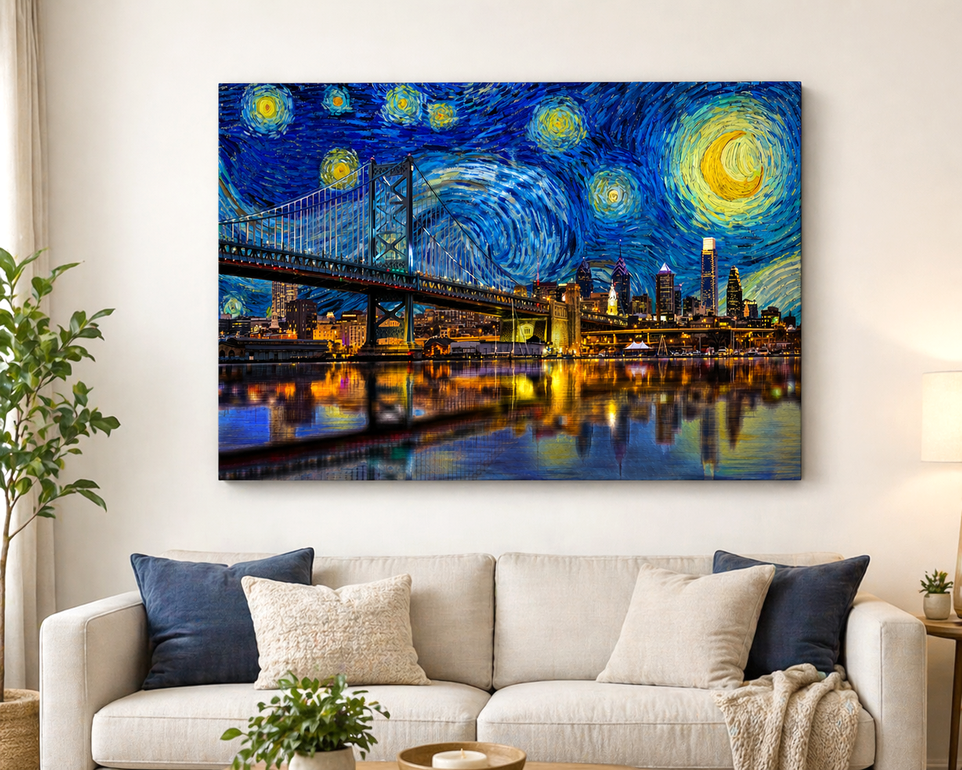 Starry Night Philadelphia Canvas Print