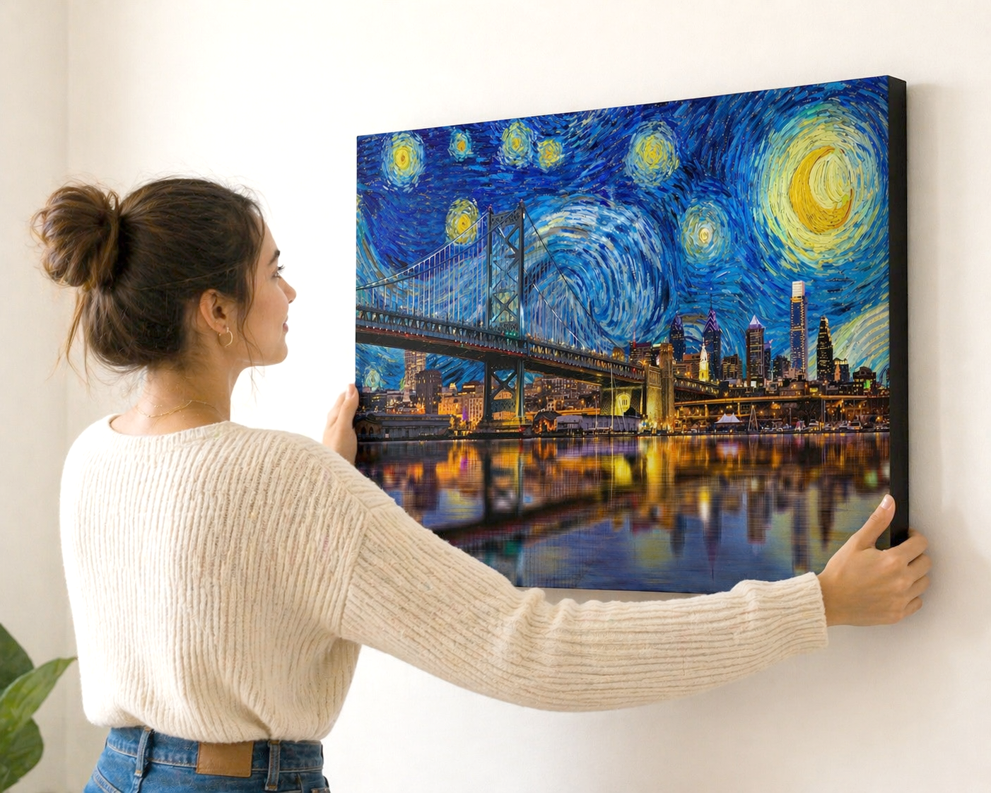 Starry Night Philadelphia Canvas Print