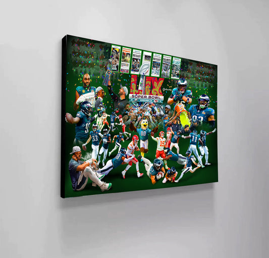 Eagles Superbowl 59 Football Championship - Modern Pop Art Canvas
