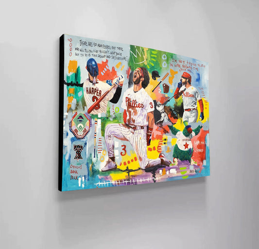Bryce Harper Phillies Baseball Team - Modern Pop Art Canvas