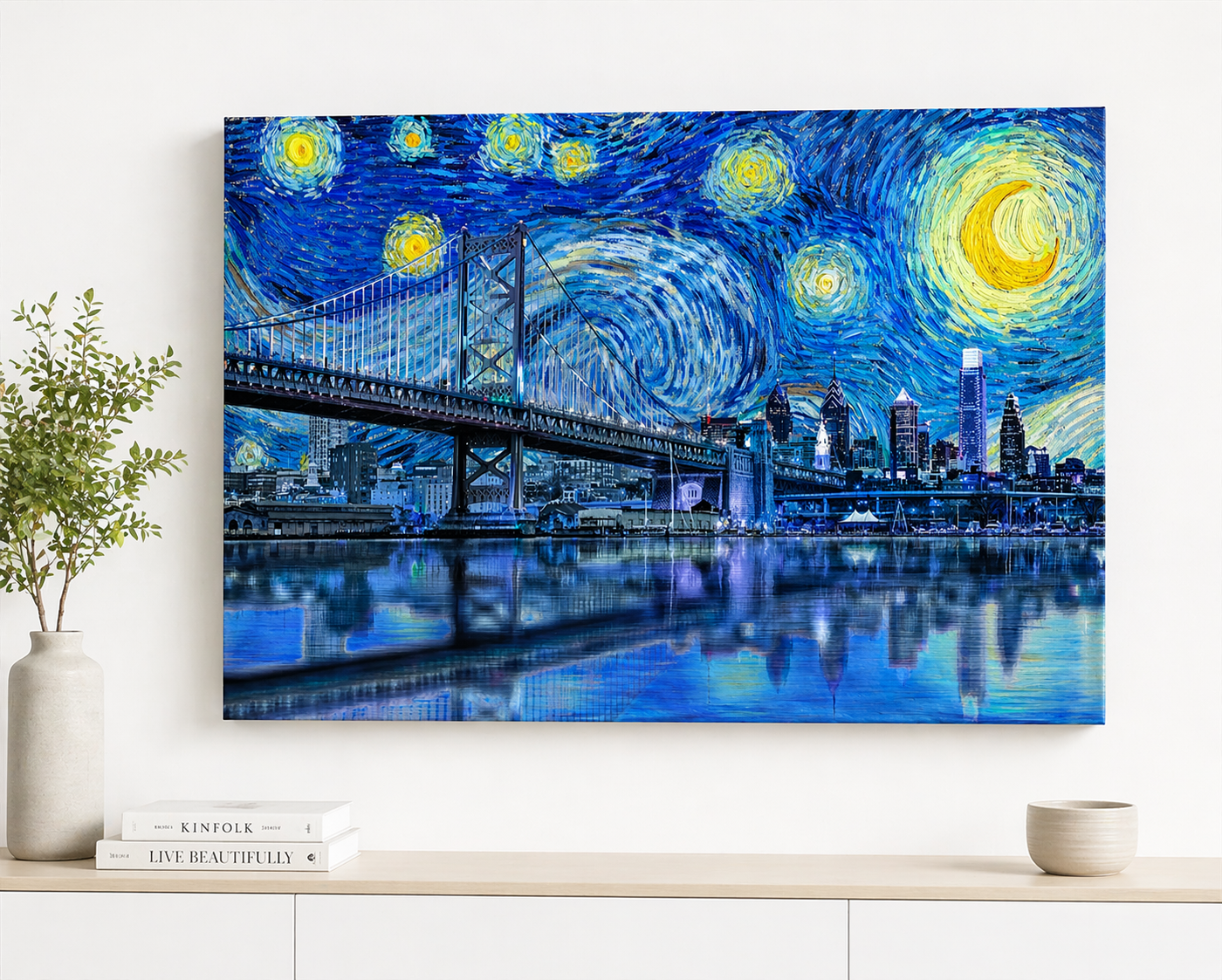 Starry Night Philadelphia Canvas Print