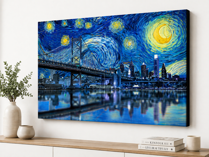 Starry Night Philadelphia Canvas Print