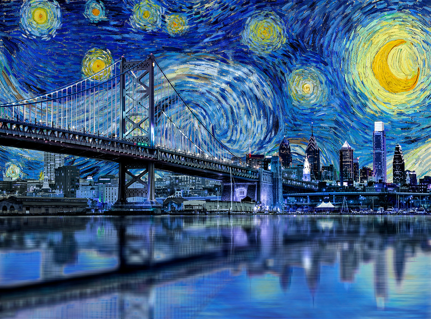 Starry Night Philadelphia Canvas Print