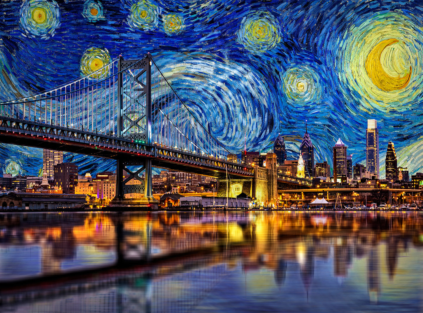 Starry Night Philadelphia Canvas Print
