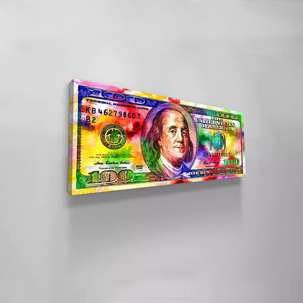 Colorful $100 dollar bill