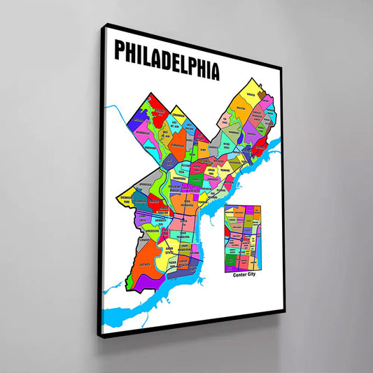 Map of Philadelphia In Color