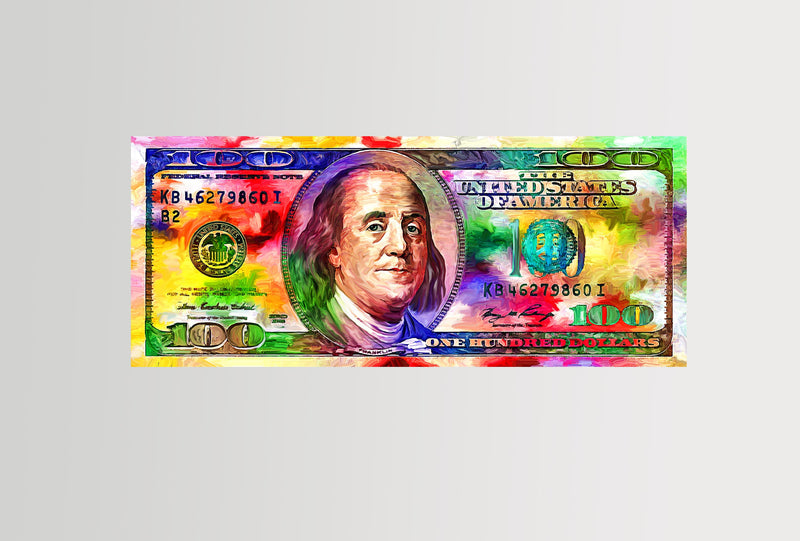 Colorful $100 dollar bill